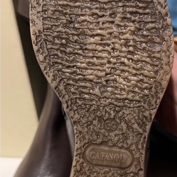 Rich brown wedged  leather boots MSRP $278- on sale for $143 on Cafenoir site - Picture 3 of 7